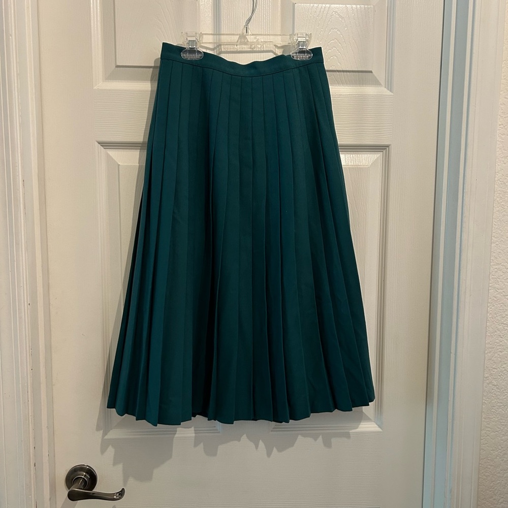 Chic Teal Midi Skirt